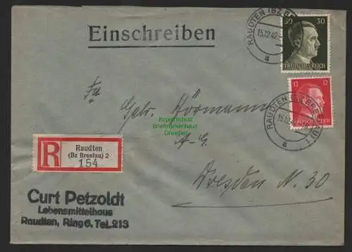 B9661 R-Brief Gebr. Hörmann A.-G. Rauthen (Bz Breslau) 2 Curt Petzoldt 1942