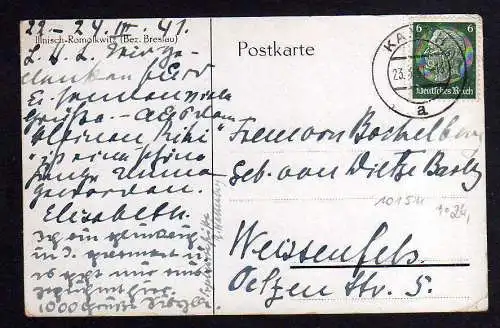 101511 AK Illnisch-Romolkwitz Bez. Breslau Adel Schlesien Schloss 1941