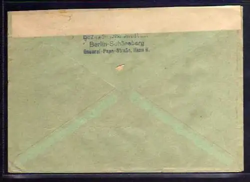 B541 SBZ Brief Gebühr bezahlt 1945 Lengefeld Erzgebirge Metallwarenfabrik Wittig