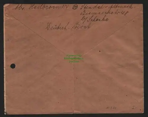 B11381 Brief SBZ Gebühr bezahlt Stendal 1945 Notumschlag
