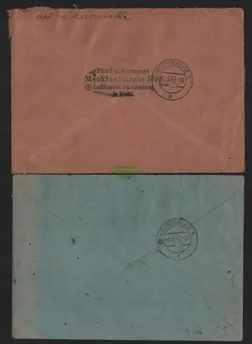B11407 2x Brief SBZ Alliierte Besetzung 936 958 je EF 1947 Einschreiben R-Brief