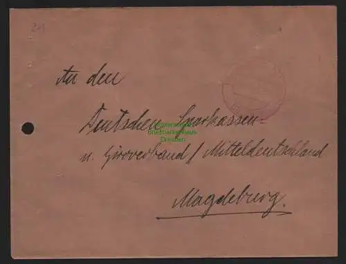 B11377 Brief SBZ Gebühr bezahlt Frankenberg Sachsen 1945