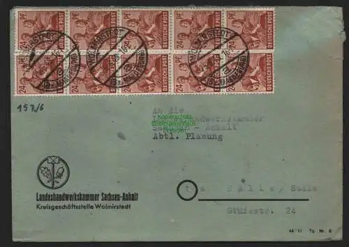 B11400 Brief SBZ Zehnfach Währungsreform 1948 Wolmirstedt 25.6.48 10x 951