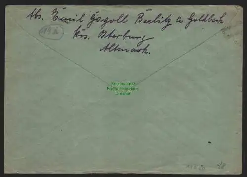 B11080 Brief SBZ Gebühr bezahlt 1948 Goldbeck Osterburg Landpoststempel Beelitz