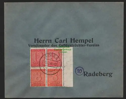 B11157 Brief SBZ Westsachsen  Leipzig 2x SZd 6 gepr. Ströh BPP 1945