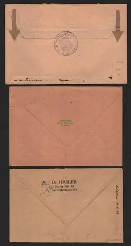 B11250 3x Brief SBZ Köpfe Behördenpost Meissen Cottbus Berlin 1949