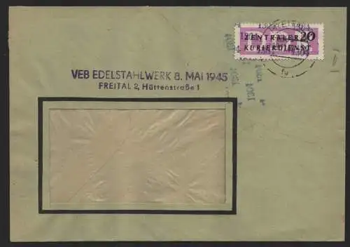 B14155 DDR ZKD Brief 1957 15 1304 Freital VEB Edelstahlwerk 8. Mai 1945 an nach