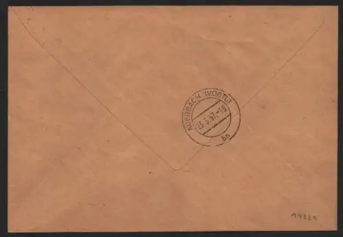 B14221 DDR ZKD Brief 1957 11 1503 Auerbach/Vogtl. VEB Falkensteiner Gardinen und