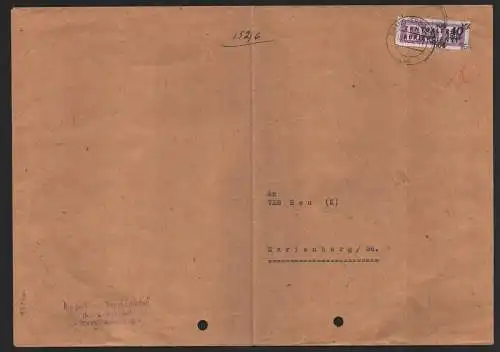 B14224 DDR ZKD Brief 1957 12 1504 Brand-Erbisdorf Rat des Kreises Investbauleitu