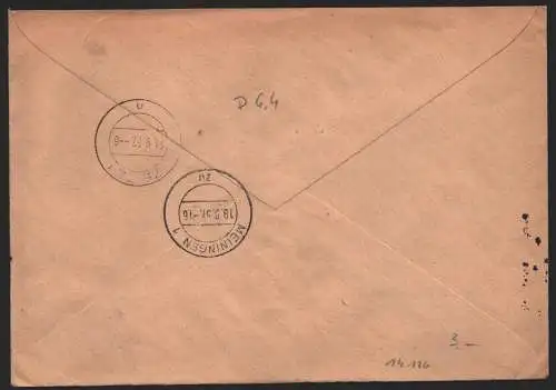 B14126 DDR ZKD Brief 1957 11 1204 Meiningen Konsum Genossenschaftsverband an Zit