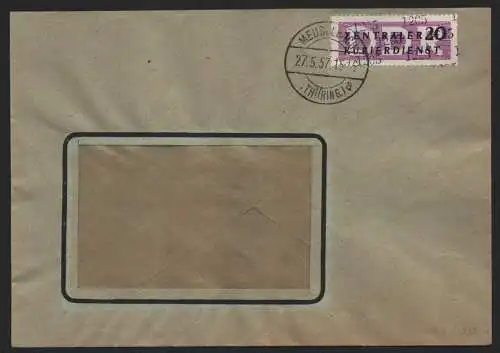 B14129 DDR ZKD Brief 1957 11 1205 Neuhaus/Rennweg VEB Pharmazeutisches Werk Meus