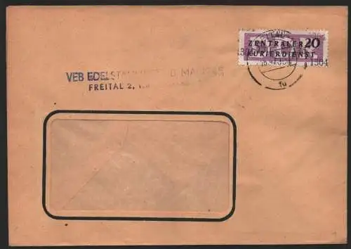 B14153 DDR ZKD Brief 1957 11 1304 Freital VEB Edelstahlwerk 8. Mai 1945 an nach