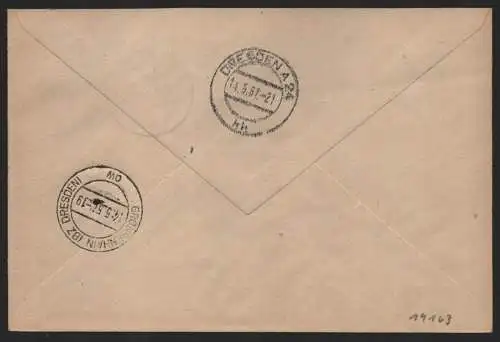 B14163 DDR ZKD Brief 1957 11 1306 Großenhain Rat des Kreises  an Rat der Stadt D