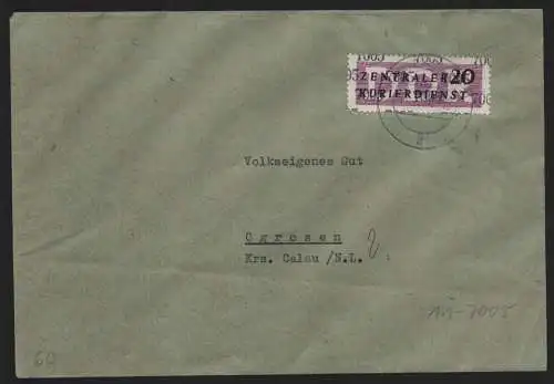 B13981 DDR ZKD Brief 1957 11 7005 Haldensleben VEB Landmaschinenbau  an VE Ogros