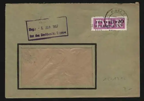 B13280 DDR Dienst ZKD 15 1311 Brief 1957 Pirna VEB CYCLOP Maschinenbau n. Berlin