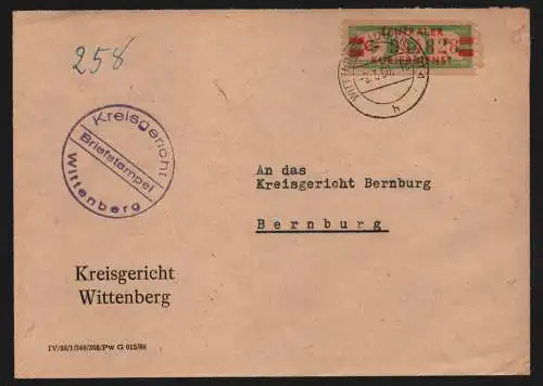 B11903 DDR ZKD Brief Wittenberg Lutherstadt 1960 31 II C nach Bernburg