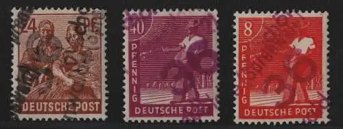 h6689 SBZ Handstempel Bezirk 36 Schönwalde Spreewald 3 verschiedene Aufdr Farben