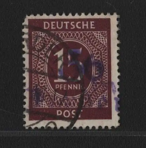 h6754 SBZ Handstempel Bezirk 36 Werder violett Ziffer 15 lila gestempelt gepr. B