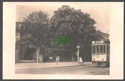 155539 AK Dresden Fotokarte Straßenbahn nach Niedersedlitz Linie 1 Wagen 1682