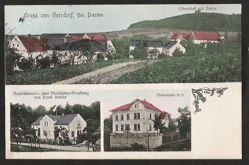 27251 AK Gersdorf Dresden Materialwaren Handlung 1913