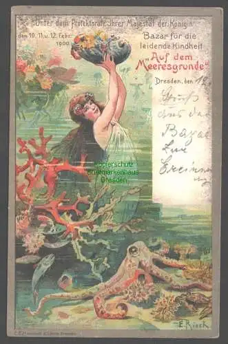 155510 AK Privatganzsache Dresden 1900 Bazar für die leidende Kindheit Auf dem