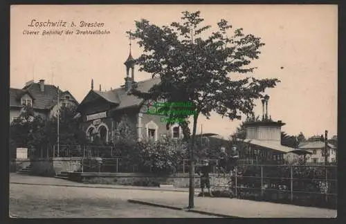 155382 AK Dresden Loschwitz Oberer Bahnhof der Drahtseilbahn um 1910