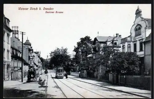 37253 AK Dresden Weisser Hirsch Bautzner Strasse um 1910