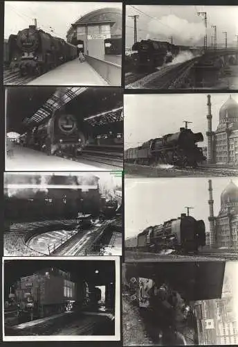 155399 16 Fotos AK Format 15 x 10,5 cm Eisenbahn Dresden Altstadt Lokschuppen