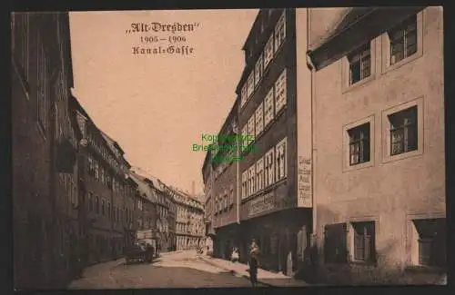 155105 AK Alt Dresden Kanal Gasse 1905 1906 Rohprodukten Handlung Gustav Werner