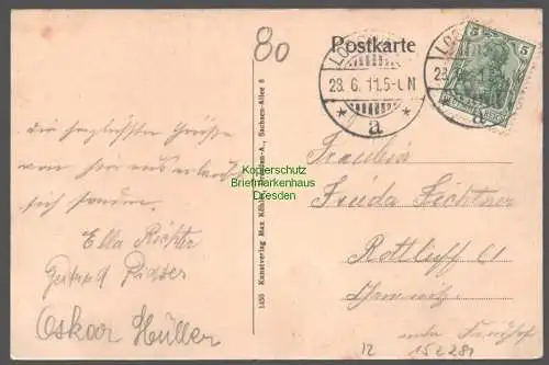 152281 AK Dresden Blasewitz von der Loschwitzhöhe Blaues Wunder 1911