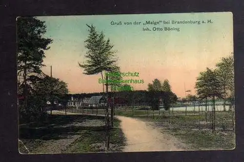 132240 AK Malge bei Brandenburg 1913 Gasthaus Inh. Otto Böning