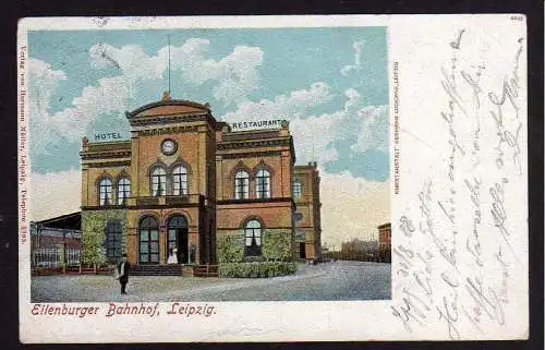 84232 AK Leipzig Eilenburger Bahnhof Hotel Restaurant 1904