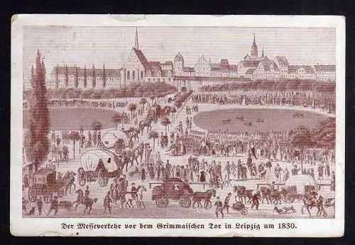 91784 AK Leipzig 1939 Messeverkehr vor dem Grimmaischen Tor 1830 Reklame