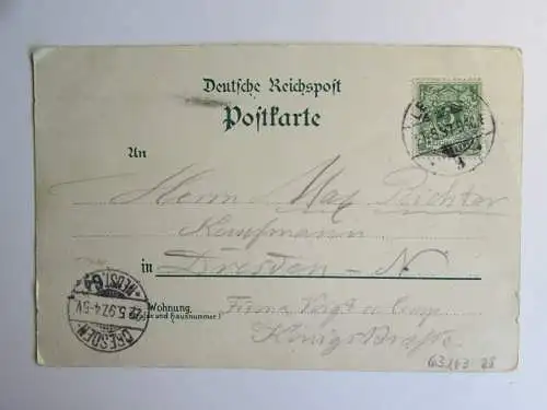 63263 Litho Leipzig Connewitz Wald Cafe 1897 Restaurant