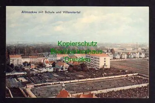 119922 AK Leipzig Altmockau um 1910 Schule mit Villenviertel