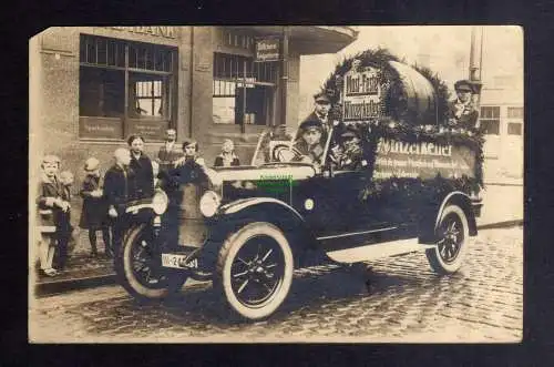 127918 AK Leipzig 1926 Fotokarte Auto vor Böttcherei Kohlgartenstr. 22 Sparkasse