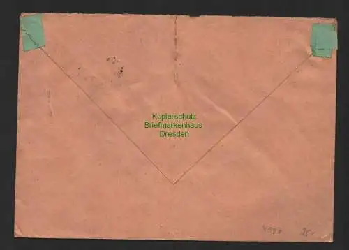 h4107 SBZ Bezirkshandstempel Bezirk 14 Brief Freiberg violett 26.6.48 n. Freital