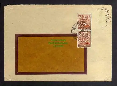 h3484 SBZ Bezirkshandstempel Doppelbrief gepr. BPP Bezirk  20 Gernrode 2x 24 Pfg