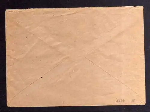 B3376 Brief SBZ Notstempel Gemeinde Thalwinkel Kreis Querfurt 1947