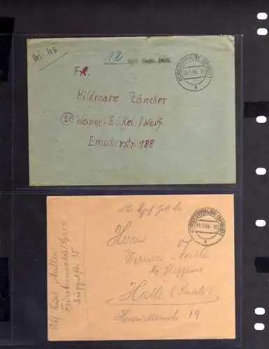 B379 2x SBZ Brief Gebühr bezahlt 1946 Fürstenwalde Spree 1946