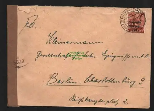 B4678 SBZ Brief britische Zensur Gehren Thür. - Westberlin 1948