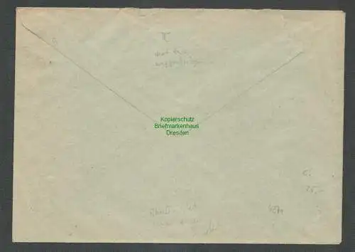 B4871 SBZ Ostsachsen Brief mit 44 c gepr. Dr. Jasch BPP innen signiert