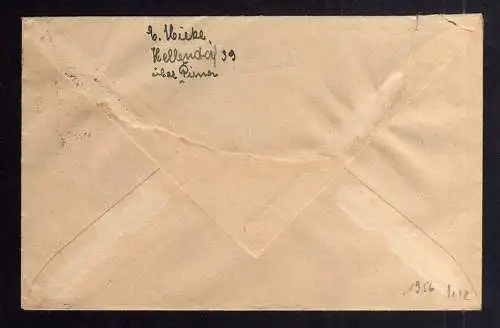 B1956 Brief SBZ Gebühr bezahlt 1948 Währungsreform Hellendorf über Pirna