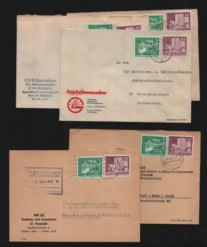 B13524 DDR Sozialistischer Aufbau Dauerserie Großformat 1842 ff. Lot 44 Briefe