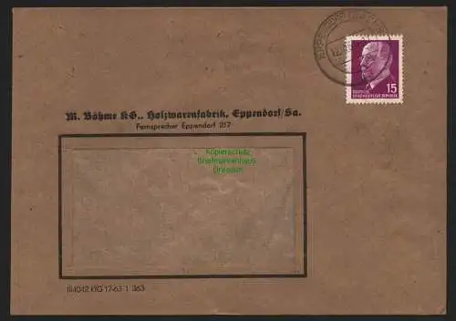 B10777 Brief Propaganda Eppendorf Sachs. 1963 Je stärker die DDR - desto stärker