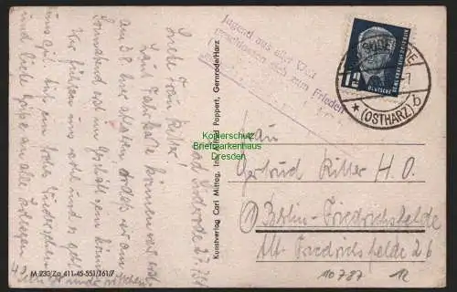 B10787 Brief DDR Propaganda Bad Suderode Ostharz 1951 Jugend aus aller Welt