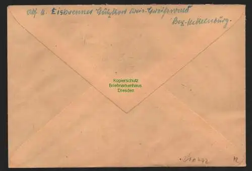 B10772 Brief DDR Propaganda Gützkow über Greifswald 1963 Wähle die Kandidaten