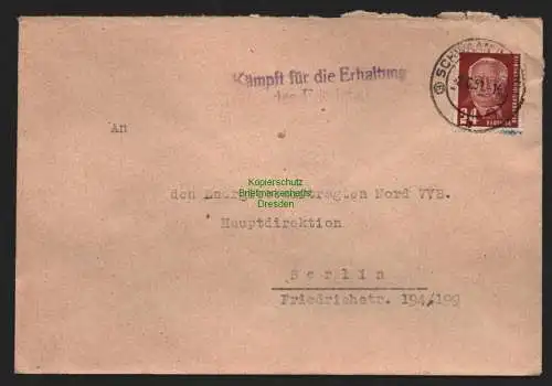 B10725 Brief DDR Propaganda Schwaan 1951 Kämpft für die Erhaltung des Friedens