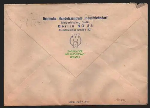 B10722 Brief DDR Propaganda Berlin 1952 Fordert einmütig den Abschluss eines