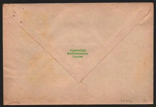 B10742 Brief DDR Propaganda Leipzig 1951 Volksbefragung Dein Ja für den Frieden